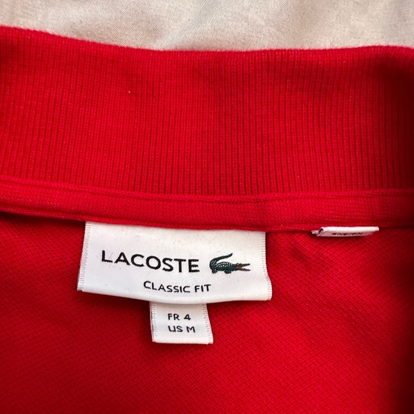 Lacoste Red Polo - Picture 3 of 4